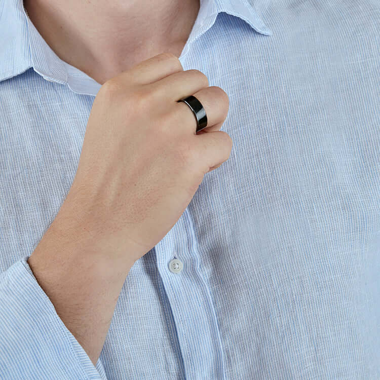 Contactless Payment Ring - Ceramic Black -NFC Smart wearables